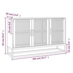 vidaXL Buffet blanc 105x30x65 cm bois d'ingénierie