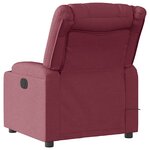 vidaXL Fauteuil de massage inclinable électrique Rouge bordeaux Tissu