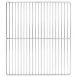 vidaXL Grille de barbecue Argenté 45 x 40 cm Acier inoxydable
