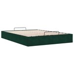 vidaXL Cadre de lit ottoman sans matelas vert foncé 140x190 cm velours
