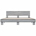 vidaXL Cadre de lit sans matelas sonoma gris 180x200 cm