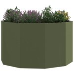 vidaXL Jardinière Vert olive 90 x 90 x 50 cm Acier