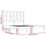 vidaXL Cadre de lit Bois de pin massif 120x200 cm