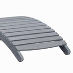 Vidaxl chaise longue avec coussin gris bois d'acacia solide