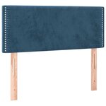 vidaXL Sommier à lattes de lit avec matelas LED Bleu foncé 100x200 cm
