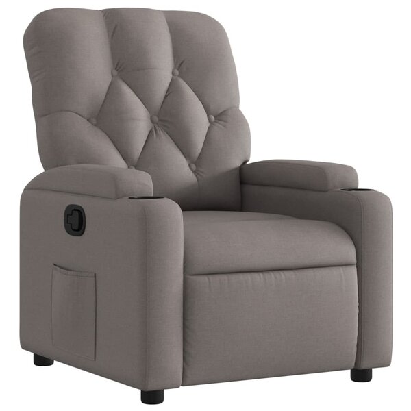 vidaXL Fauteuil inclinable Taupe Tissu