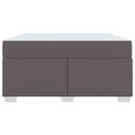 vidaXL Cadre de lit avec matelas Gris 160 x 200 cm tissu