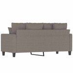 vidaXL Canapé à 2 places Taupe 140 cm Tissu