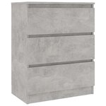 vidaXL Buffet Gris béton 60x35x76 cm Bois d'ingénierie