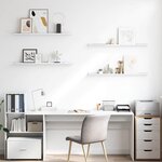 vidaXL Étagère Murale avec étagère 4 Pièces Marbre blanc 100 x 9 x 3 cm