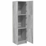 vidaXL Meuble de Rangement Sonoma gris 31 5 x 32 x 124 cm