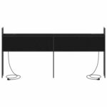 vidaXL Headboard de Rangement avec Station de Charge Chêne noir 200 cm