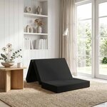 vidaXL Canapé-lit pliable 90 x 67 x 45 cm Noir