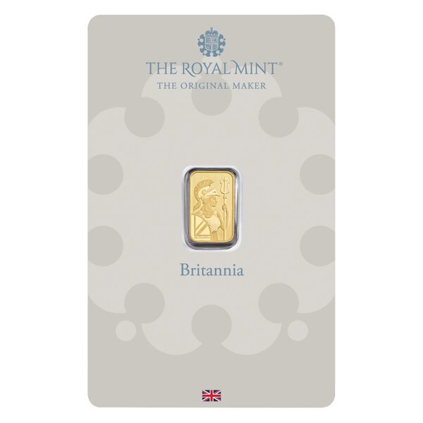 Lingot britannique or pur 1 gramme Royal Mint – Britannia