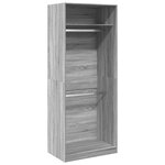 vidaXL Garde-robe sonoma gris 80x50x200 cm bois d'ingénierie