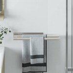 vidaXL Porte-serviettes Argent 40 x 9 x 4 cm Acier inoxydable