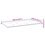 vidaXL Banc de jardin avec coussin rouge bordeaux 112 cm Teck massif