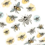 28 stickers puffies abeilles
