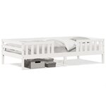 vidaXL Cadre de lit sans matelas blanc 90x190 cm bois de pin massif