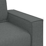 vidaXL Canapé 2 places Gris foncé 120 cm Tissu