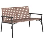 vidaXL Ensemble de salle à manger pour jardin 4 Pièces Marron polyrotin