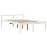 vidaXL Lit bibliothèque sans matelas blanc 140x190 cm bois pin massif