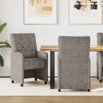 vidaXL Chaises de Salle à Manger avec Roues 2 pc Simili daim