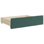 vidaXL Lit de jour avec gigogne et tiroirs vert foncé 80x200cm velours