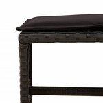 vidaXL Ensemble à manger de jardin 11 Pièces coussins noir résine tressée