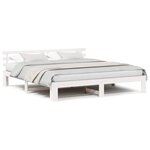 vidaXL Cadre de lit Blanc 180 x 200 cm Bois de pin massif