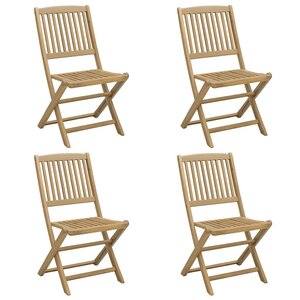 vidaXL Chaises pliables de jardin lot de 4 bois massif d'acacia