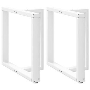 vidaXL Pieds de table à manger en T 2 pièces blanc 80 x 35 x (72-73) cm acier