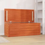 vidaXL Boîte de rangement avec stockage Cire marron 109 x 36 5 x 33 cm