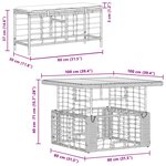 vidaXL Ensemble de salle à manger pour jardin 3 Pièces Nature et Blanc