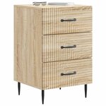 vidaXL Cabinet de chevet avec tiroir Chêne Sonoma 43 x 41 x 66 5 cm