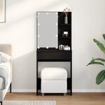 vidaXL Table de Toilette Chêne noir 60 x 40 x 140 cm Bois d'ingénierie