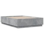 vidaXL Cadre de lit sans matelas gris béton 140x190 cm