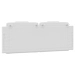 vidaXL Coussin de tête de lit blanc 120 cm similicuir