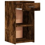 vidaXL Tables de chevet 2 Pièces chêne fumé 35x34x65 cm bois ingénierie