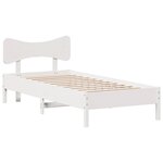 vidaXL Cadre de lit sans matelas blanc 75x190 cm bois de pin massif