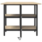 vidaXL Table à dîner 122 x 80 x 76 5 cm Bois d'ingénierie Chêne Sonoma