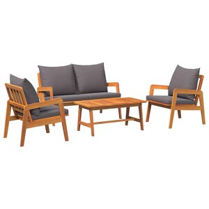 vidaXL Ensemble bistrot 4 pc Marron Bois d'Acacia Massif