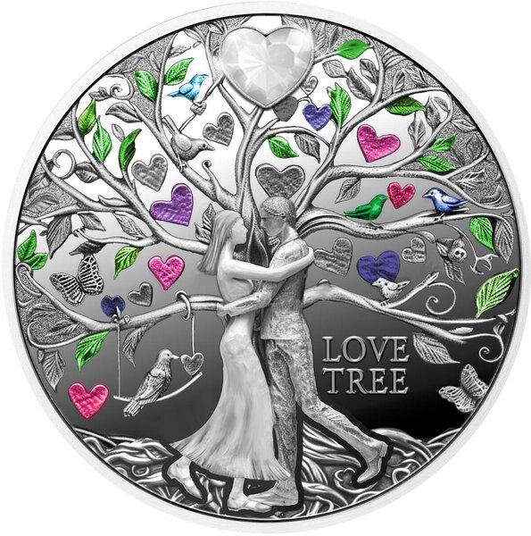 Pièce de monnaie en Argent 1 Dollar g 17.50 Millésime 2025 LOVE TREE II