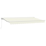 vidaXL Auvent Rétractable Crème 350x200 cm