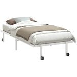vidaXL Cadre de lit sans matelas pliable blanc 90x190 cm acier