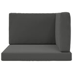 vidaXL Coussin de canapé d'extérieur 3 Pièces Anthracite Polyester