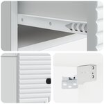 vidaXL Cabinet de chevet mural 2 Pièces Blanc 34 5 x 33 x 20 cm