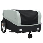 vidaXL Remorque de vélo noir et gris 45 kg fer