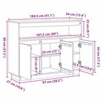 vidaXL Buffet Marron 104 5 x 34 x 80 cm