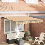 vidaXL Auvent Rétractable Bleu Marine 300x250 cm Polyester et métal